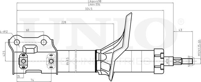 Амортизатор подвески (Unio). Артикул SAB-10045