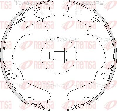 Тормозные колодки (стояночная тормозная система) Remsa задние для Subaru Legacy III 1998-2003. Артикул 4734.00