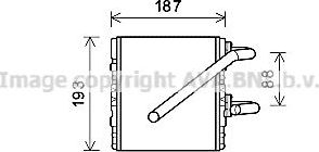Радиатор отопителя (печки) AVA. Артикул SU6107