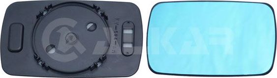 Зеркальное стекло бокового зеркала Alkar правое/левое для BMW 5 III (E34) 1987-1996. Артикул 6402485