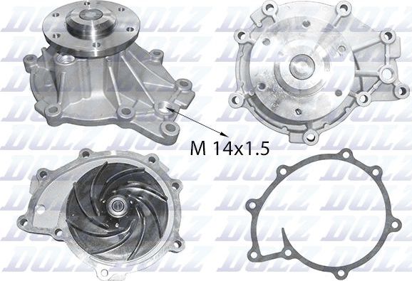 Помпа (водяной насос) Dolz для MAN M2000 1995-2006. Артикул M654