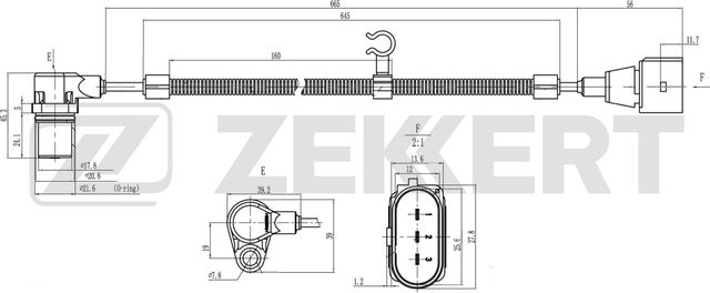Датчик положения коленвала Zekkert. Артикул SE-4046