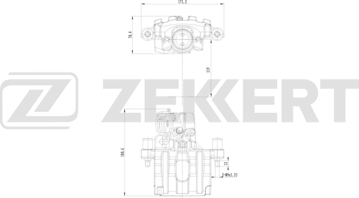 Тормозной суппорт Zekkert (алюминий). Артикул BS-8364