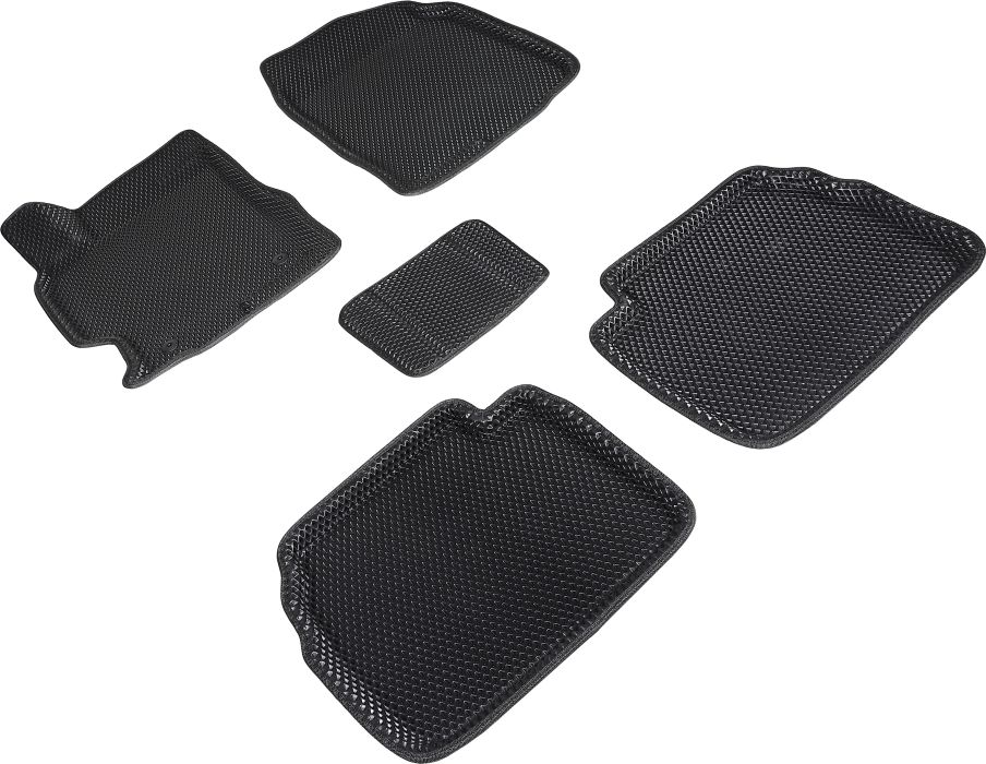 Коврики Seintex 3D EVA Ромб для салона Mazda 6 II 2008-2012 ЧЕРНЫЕ. Артикул 95313