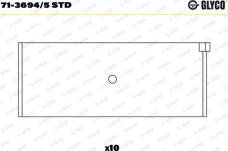 Вкладыши шатунные Glyco для Volkswagen Transporter T4 1990-2003. Артикул 71-3694/5 STD