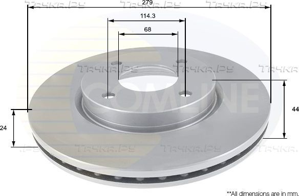 Тормозной диск Comline Comline. Артикул ADC0284V
