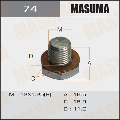Сливная пробка масляного поддона двигателя Masuma для Nissan Teana J31 2003-2008. Артикул 74