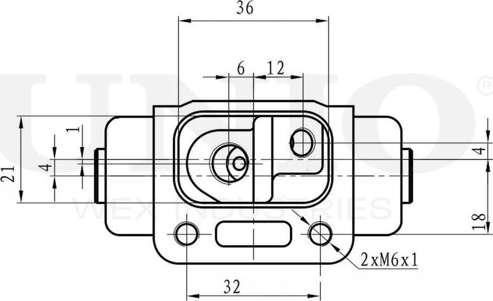 Цилиндр тормозной рабочий (Unio). Артикул BRC-20549