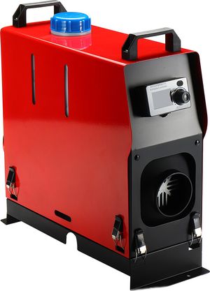 Отопитель China автономный воздушный (переносной) 5kW/12V 1 выход, металл. корпус (узкий ), дизель, Красный. Артикул 6143