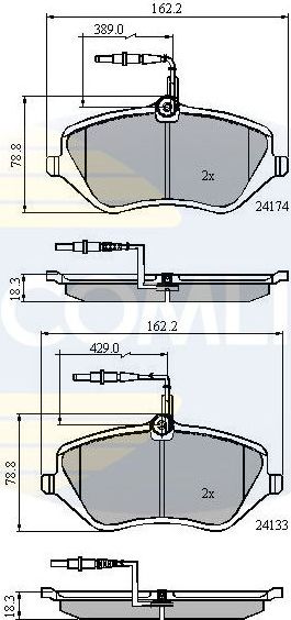 Тормозные колодки Comline Comline передние для Citroen AX 1989-1991. Артикул CBP11251