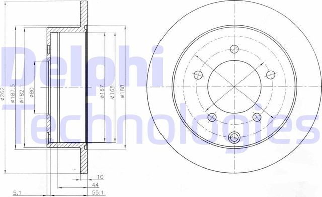 Тормозной диск Delphi. Артикул BG4198