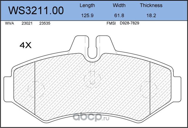 Колодки тормозные дисковые | зад | (Jeenice). Артикул WS321100