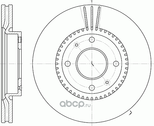 Диск тормозной вентилируемый (G-Brake). Артикул GR02871