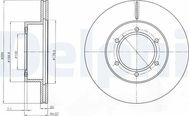 Тормозной диск Delphi передний для Toyota 4Runner II 1990-1991. Артикул BG2495