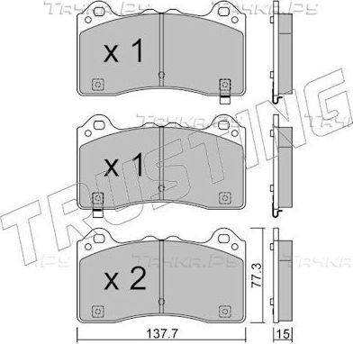 Тормозные колодки Trusting. Артикул 1220.0