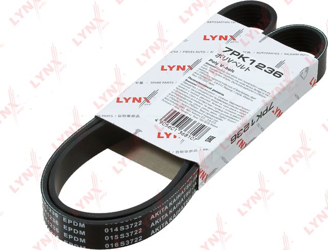 Приводной ремень поликлиновой LYNXauto для Fiat Ducato III 2011-2026. Артикул 7PK1236