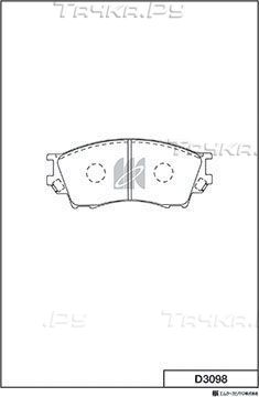 Тормозные колодки MK Kashiyama передние для Ford Explorer II 1994-2002. Артикул D3098
