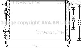 Радиатор охлаждения двигателя AVA для Dacia Logan II 2007-2026. Артикул RTA2312