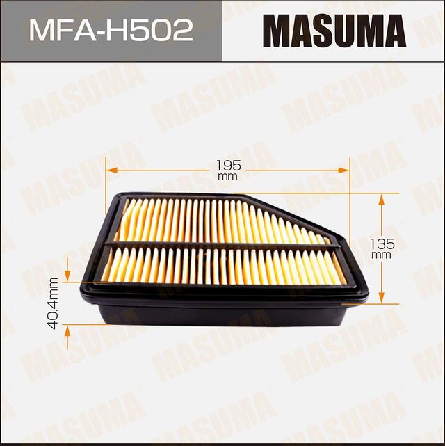Воздушный фильтр Masuma. Артикул MFA-H502