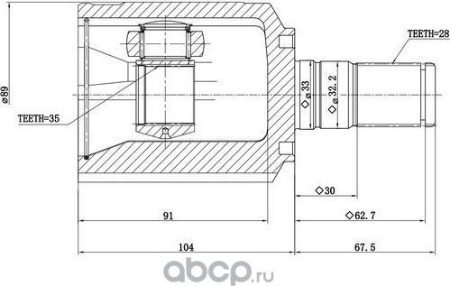 Шрус Внутренний (Zikmar). Артикул Z87794R