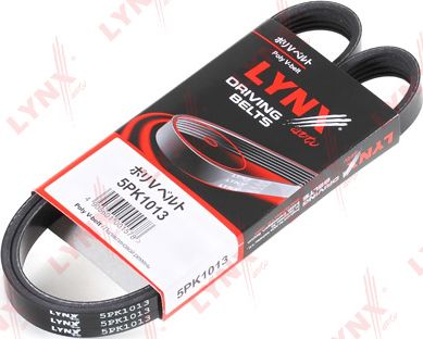 Приводной ремень поликлиновой LYNXauto для Mazda 323 V (BA) 1995-1998. Артикул 5PK1013
