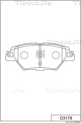 Тормозные колодки MK Kashiyama задние для Mazda CX-9 II 2016-2026. Артикул D3178