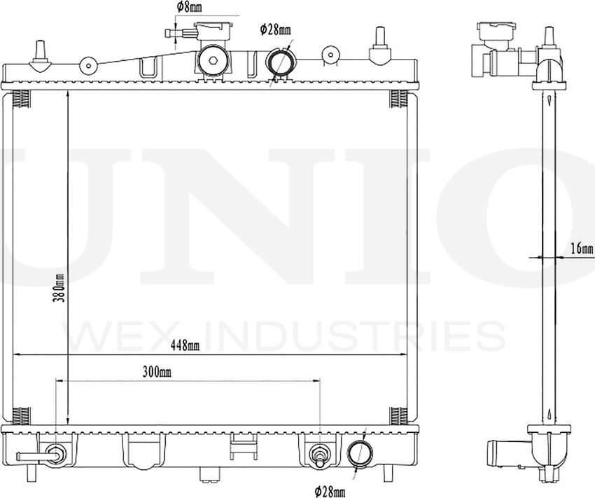 Радиатор двигателя (Unio). Артикул RAD-10038