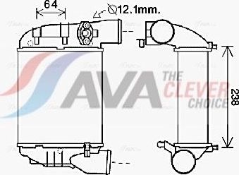 Интеркулер AVA для Audi A4 III (B7) 2002-2009. Артикул AI4186