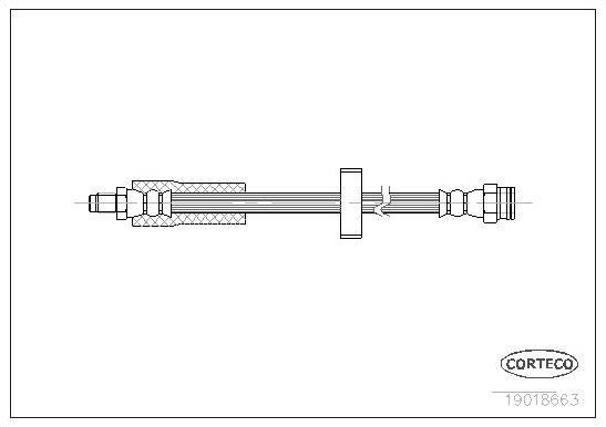 Тормозной шланг Corteco передний передний для Peugeot 309 I 1985-1993. Артикул 19018663