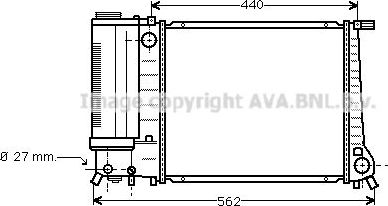 Радиатор охлаждения двигателя AVA. Артикул BW2081