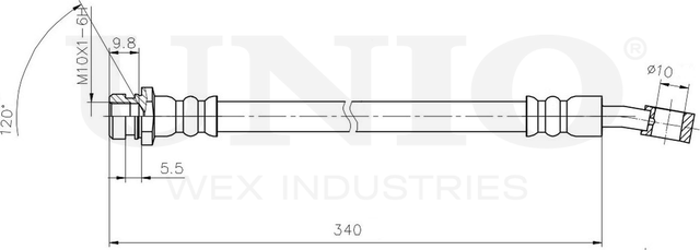 Шланг тормозной (Unio). Артикул BRH-10068