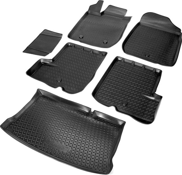 Комплект ковриков Rival для салона и багажника Renault Sandero I хэтчбек 2009-2014. Артикул K14703002-1