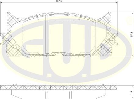 Тормозные колодки G.U.D.. Артикул GBP123300