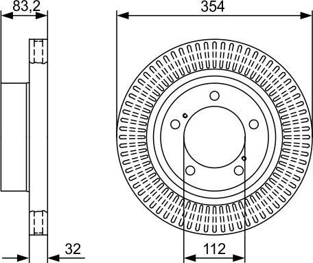 Тормозной диск Bosch. Артикул 0 986 479 V50