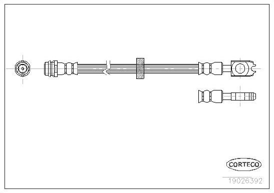 Тормозной шланг Corteco передний передний для Skoda Octavia A5 2005-2013. Артикул 19026392