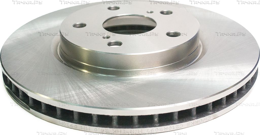 Тормозной диск Cworks передний для Toyota Mark X II 2009-2026. Артикул C210R2097