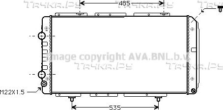 Радиатор охлаждения двигателя AVA для Fiat Ducato II 1994-2006. Артикул PE2150