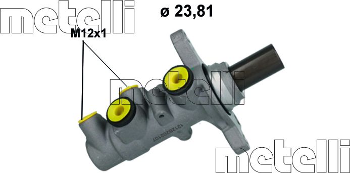 Тормозной цилиндр главный Metelli. Артикул 05-1212