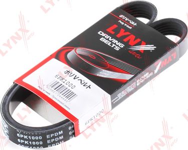 Приводной ремень поликлиновой LYNXauto. Артикул 6PK1000