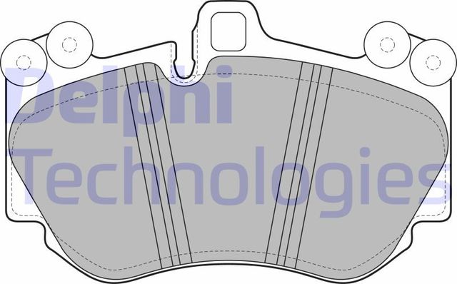 Тормозные колодки Delphi (Low-Metallic) передние для Audi A8 II (D3) 2003-2010. Артикул LP2116