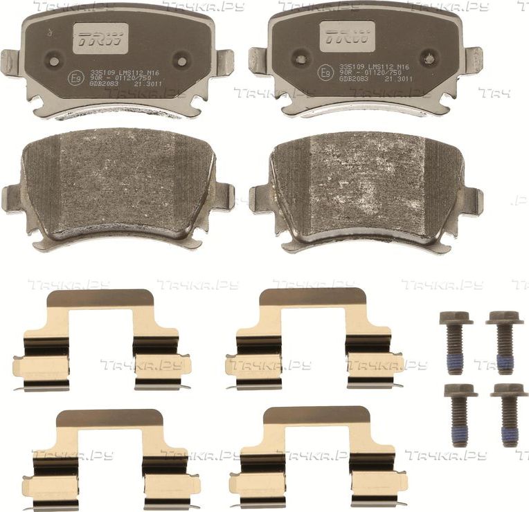 Тормозные колодки TRW для Volkswagen Golf V 2005-2008. Артикул GDB2083