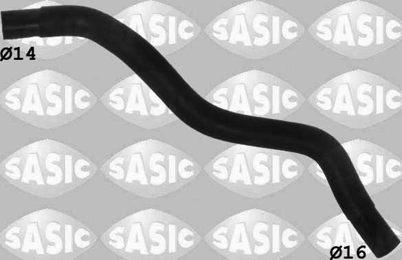 Патрубок радиатора (системы охлаждения) Sasic левый для Peugeot 607 I 2000-2005. Артикул 3400185