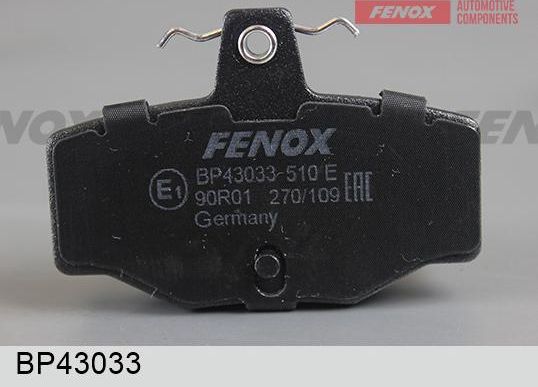 Тормозные колодки Fenox. Артикул BP43033