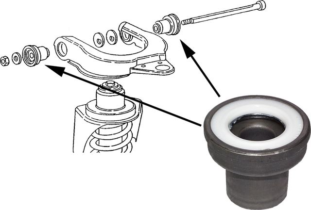 Сайлентблок переднего рычага подвески JP Group Classic правый/левый верхний для Volkswagen Transporter T3 1979-1992. Артикул 1140201000