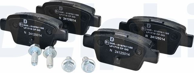 Тормозные колодки Delphi (Low-Metallic) задние для Fiat Stilo 2001-2008. Артикул LP1719