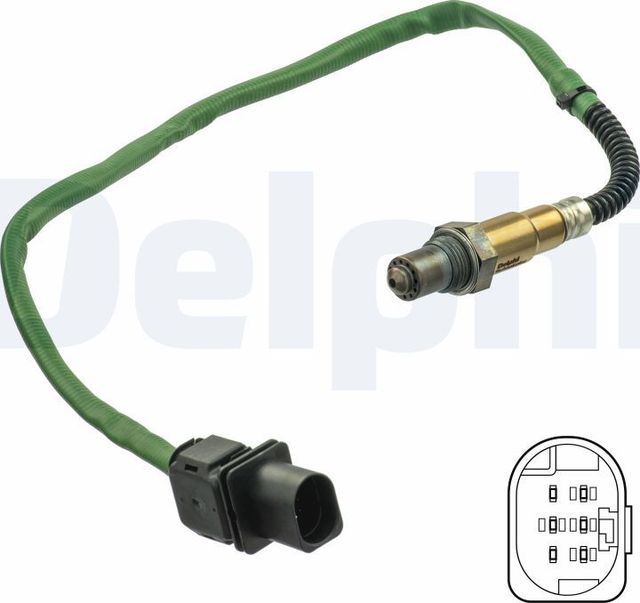 Лямбда-зонд (кислородный датчик) Delphi для Mercedes-Benz E-Класс IV (W212, S212, C207) 2009-2016. Артикул ES21131-12B1