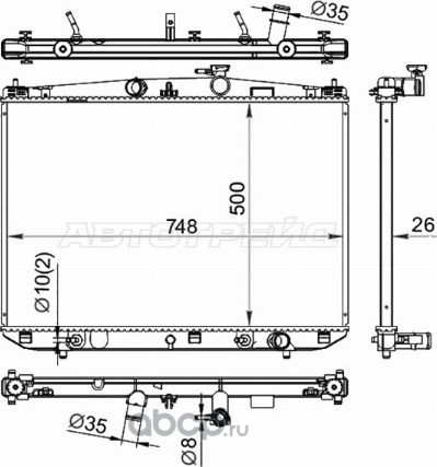 РАДИАТОР LEXUS RX 15- (SAT). Артикул TY000315 