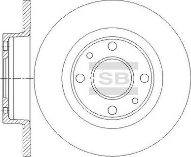 Тормозной диск Sangsin Hi-Q. Артикул SD5801
