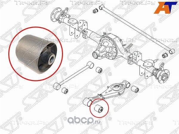 САЙЛЕНТБЛОК ЗАДНЕГО НИЖНЕГО ПРОДОЛЬНОГО РЫЧАГА ПЕР (SAT). Артикул ST552164H000