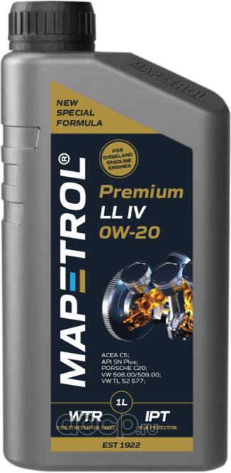 MAPETROL PREMIUM LL IV 0W-20 (1L/12). Артикул MAP0083